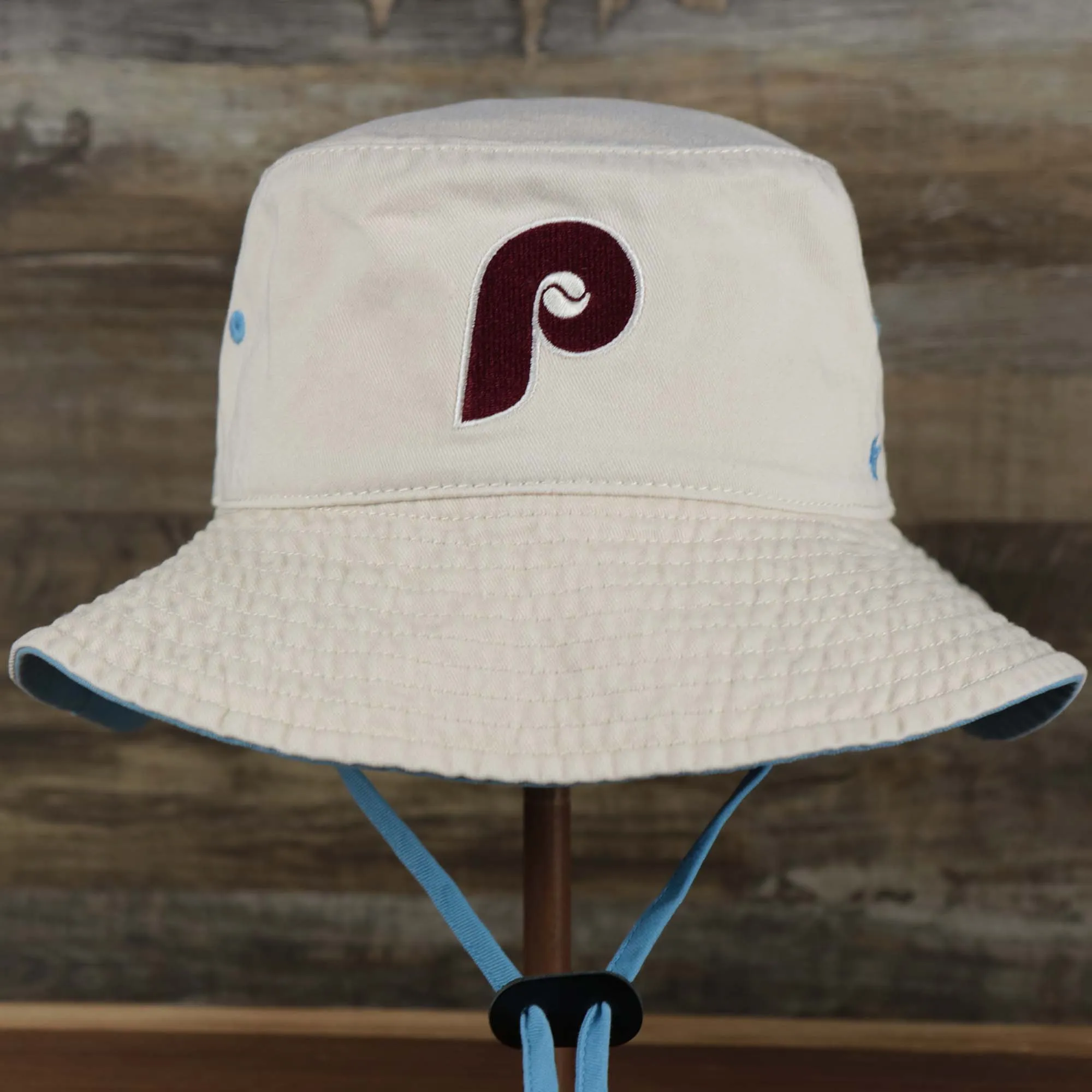 Cooperstown Philadelphia Phillies Vintage 80s Bucket Hat | 47 Brand, Natural