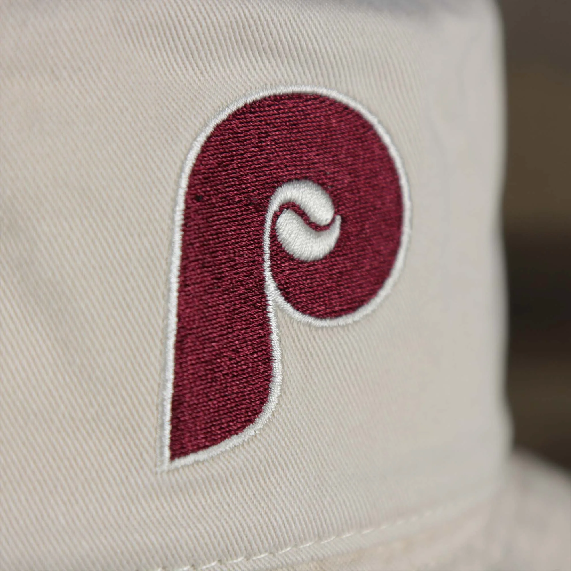 Cooperstown Philadelphia Phillies Vintage 80s Bucket Hat | 47 Brand, Natural