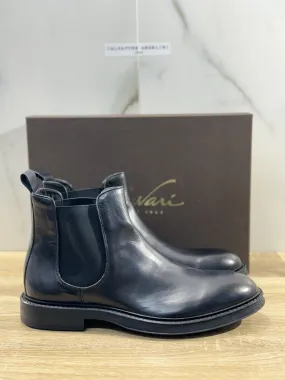 Corvari Stivaletto Chelsea Boot uomo in pelle nera casual boot men ner