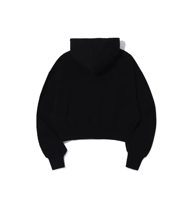 CRITIC  |Long Sleeves Cotton Logo Cropped Tops Hoodies & Sweatshirts