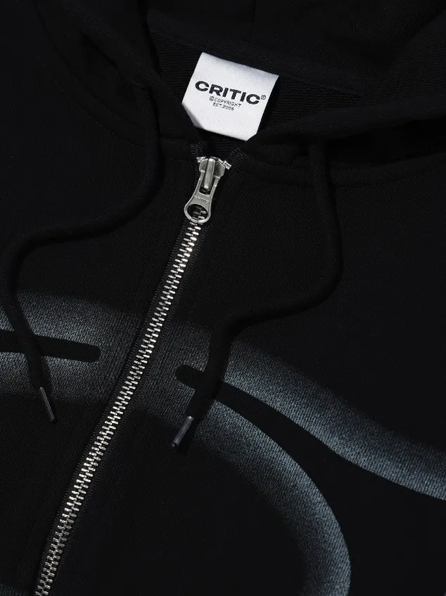 CRITIC  |Long Sleeves Cotton Logo Cropped Tops Hoodies & Sweatshirts