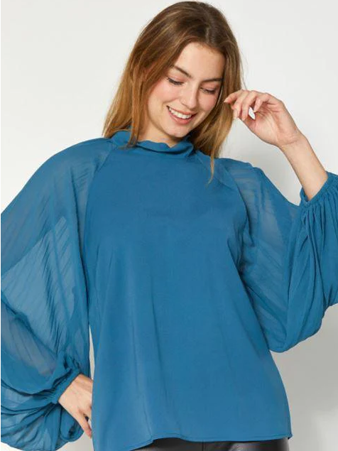 Dear Sutton Royce Blouse - Turkish Blue