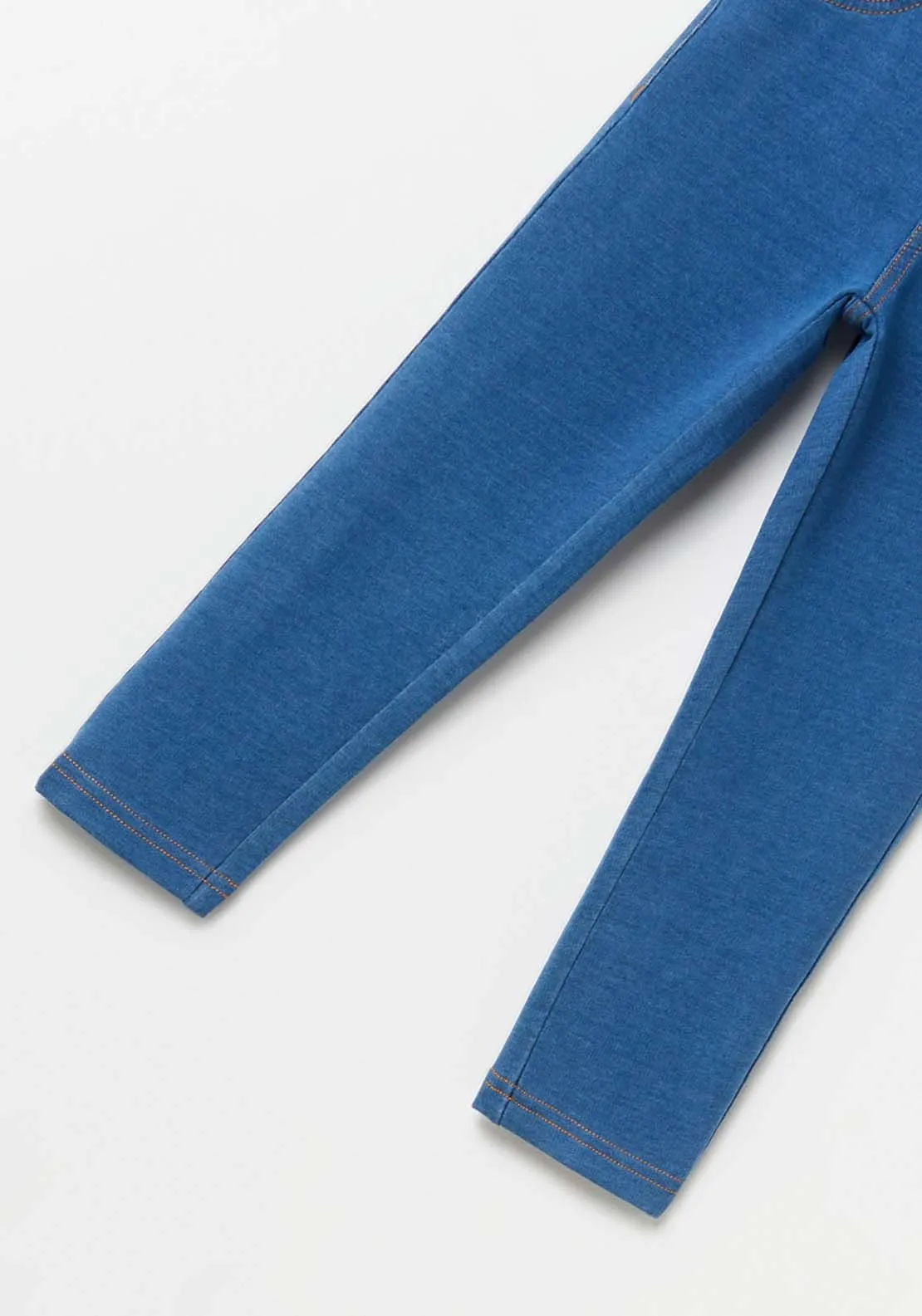 Denim Leggings - Blue