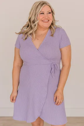 Don't Miss A Second Wrap Dress- Lavender