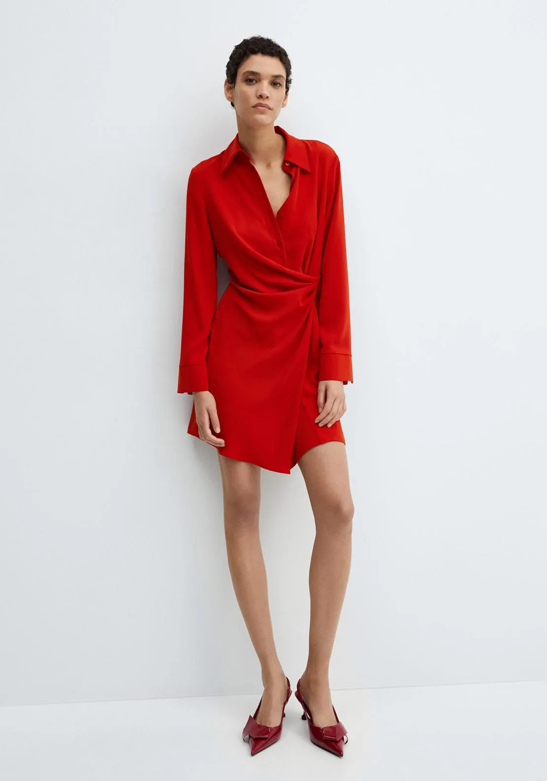 Draped wrap dress