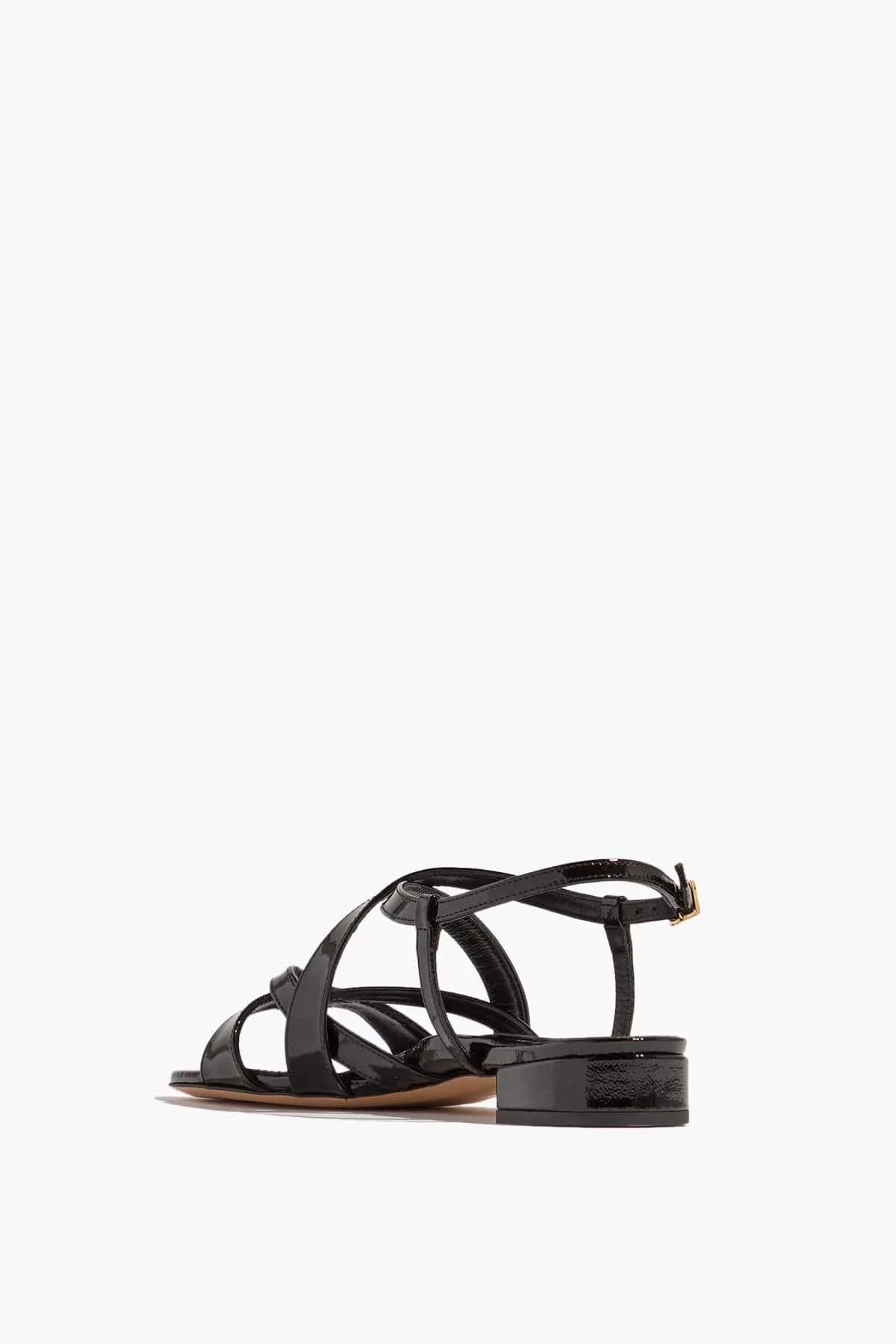 Ellison Flat Sandal in Black Patent