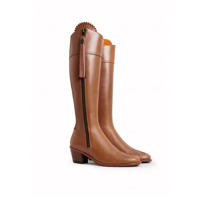 Fairfax & Favor Womens Heeled Regina Boot in Tan Leather