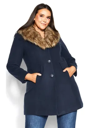 Faux Wool Long Coat