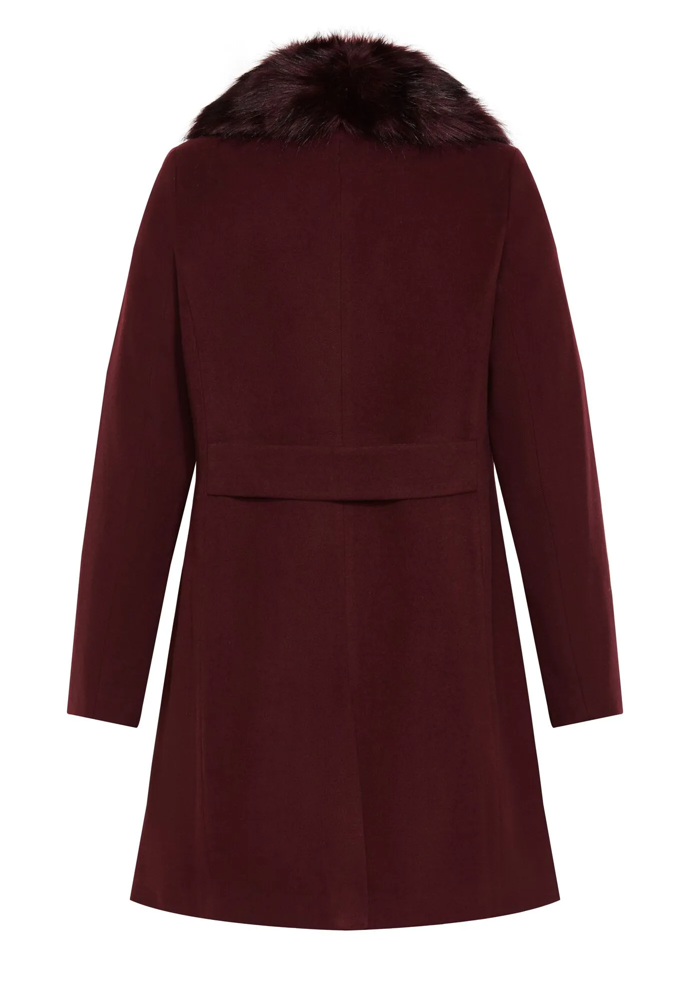 Faux Wool Long Coat