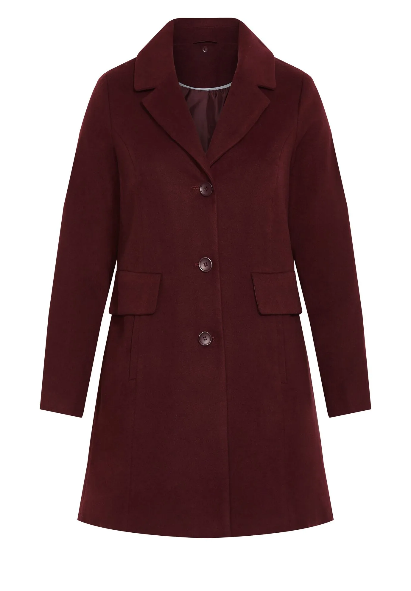 Faux Wool Long Coat