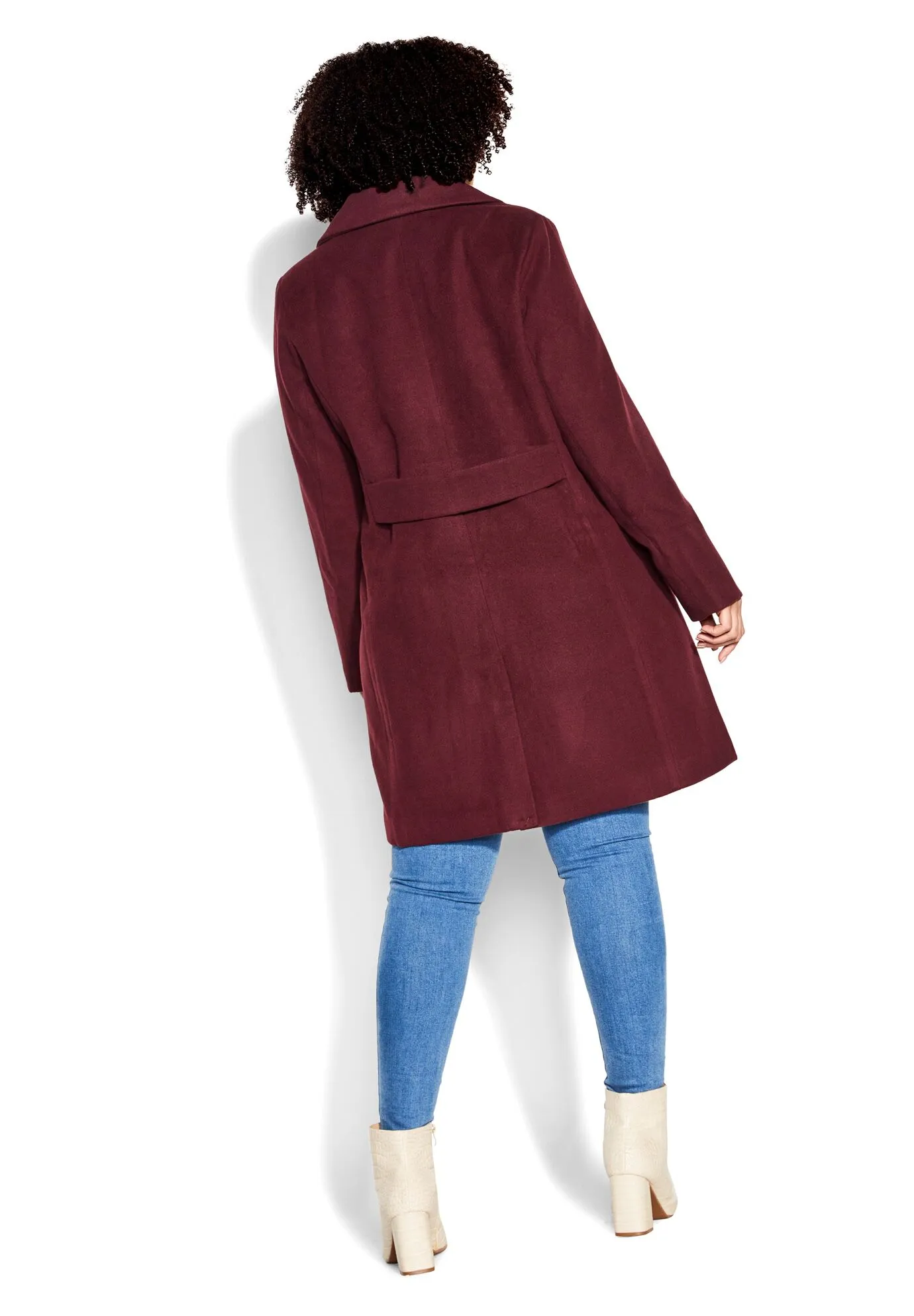 Faux Wool Long Coat