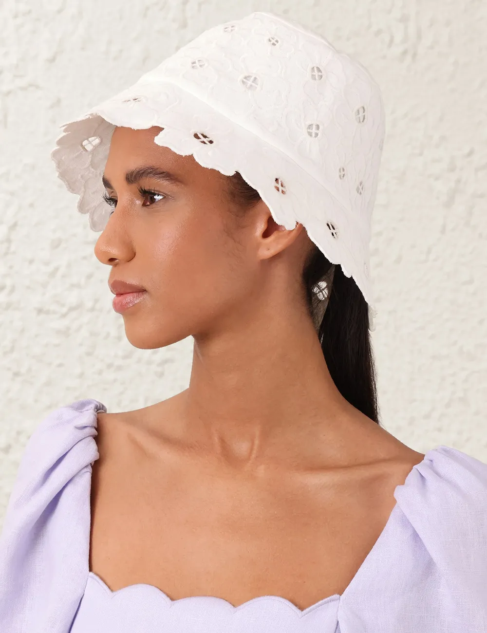 Floral Embroidery Bucket Hat