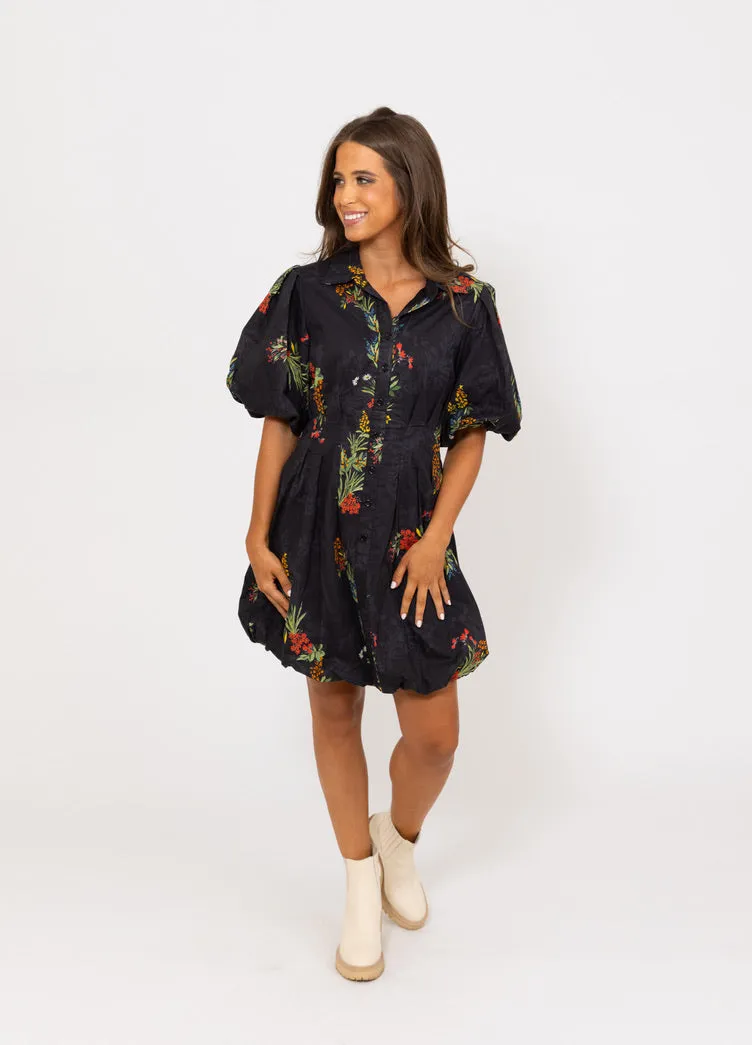 Floral Poplin Bubble Dress