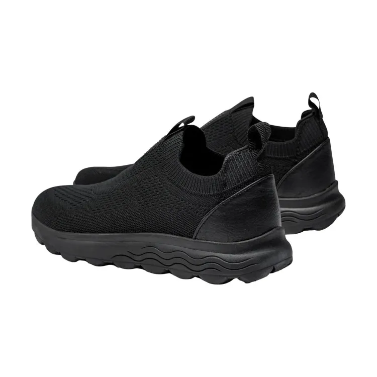 GEOX U SPHERICA  U25BYA Sneakers Uomo Slip on In Maglia Nero