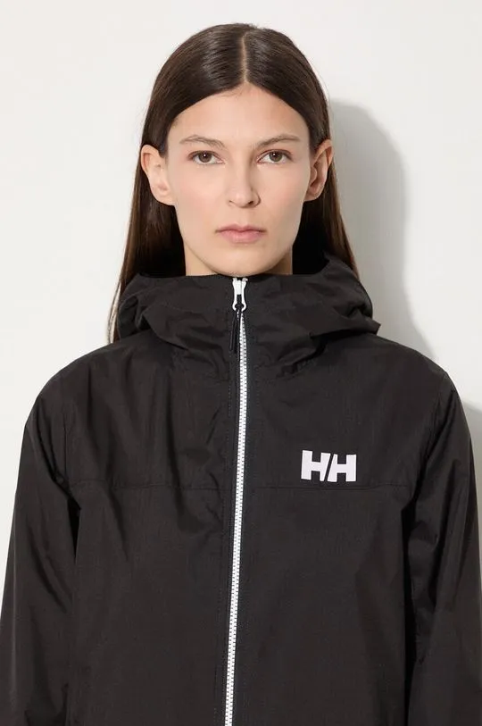 Helly Hansen rain jacket Belfast II women's black color