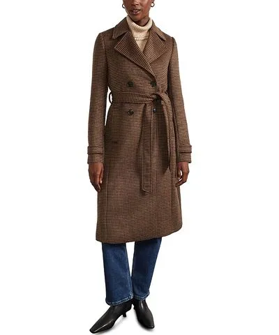 Hobbs London Limited Collection Bromley Check Trench Coat