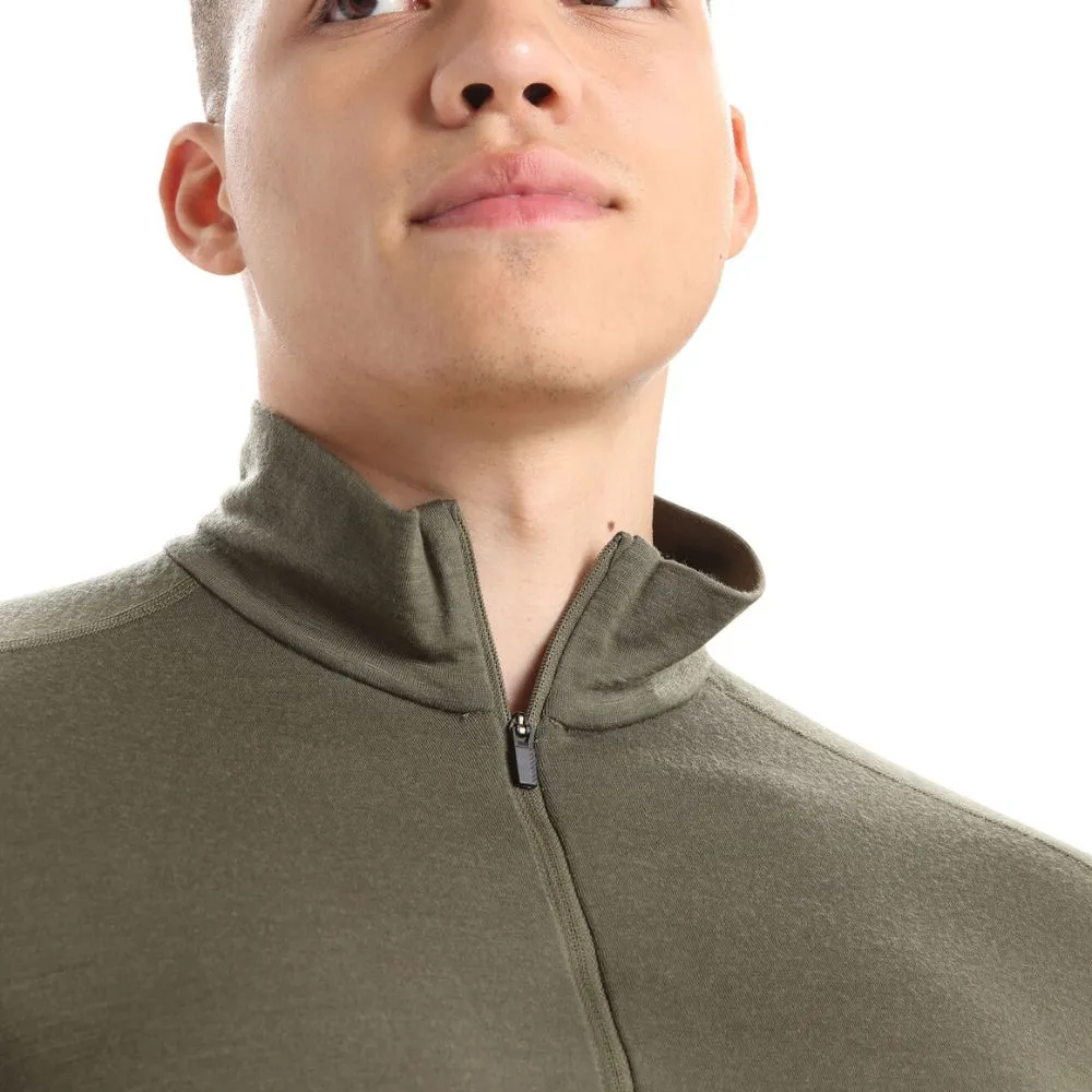 icebreaker Merino Jacket Men's 200 Zoneknit Merino Long Sleeve Half Zip -  Loden