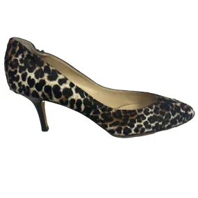 Jimmy Choo Leopardprint Calfhair Low Heel Pumps 37.5