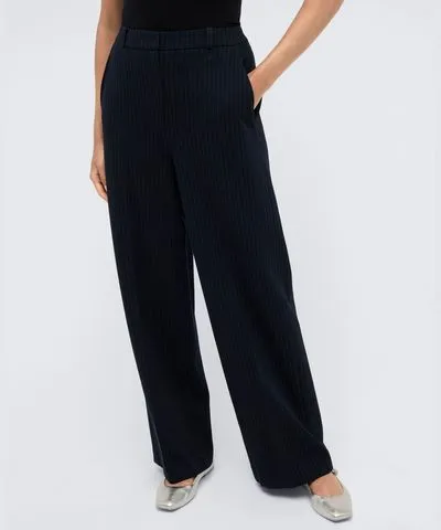 Kenneth Cole Women's Fly-Front High-Rise Wide-Leg Pants