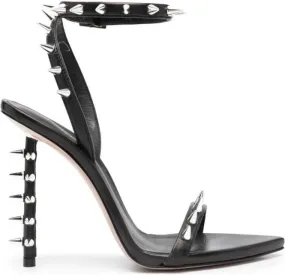 Le Silla Jagger 120mm leather sandals Black