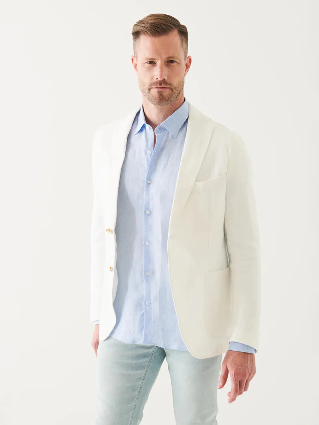 Linen Blazer - White