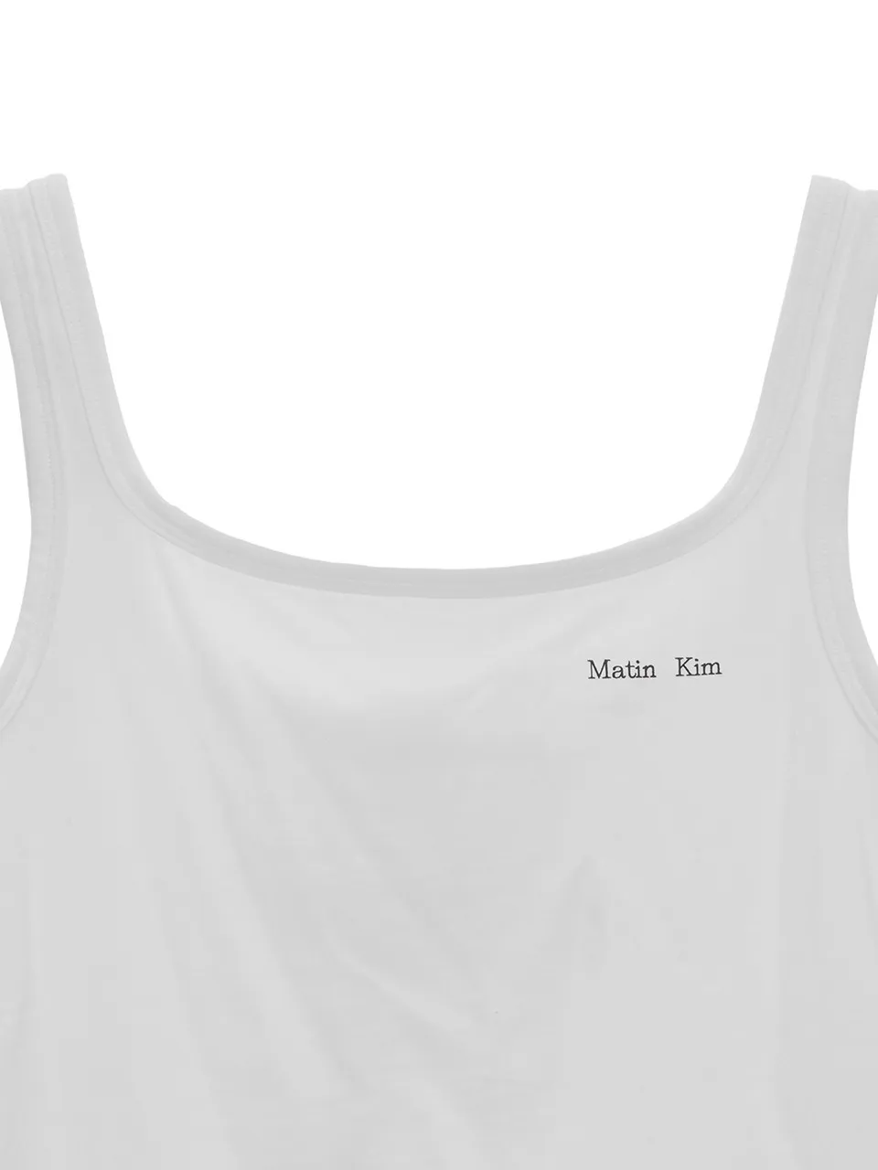 Matin Kim  |Cotton Logo Cropped Tops Tanks & Camisoles