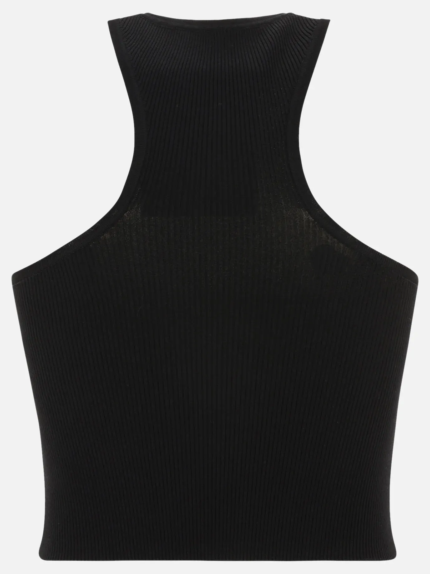 MaxMara  |Crew Neck Plain Cotton Cropped Tops Tanks & Camisoles