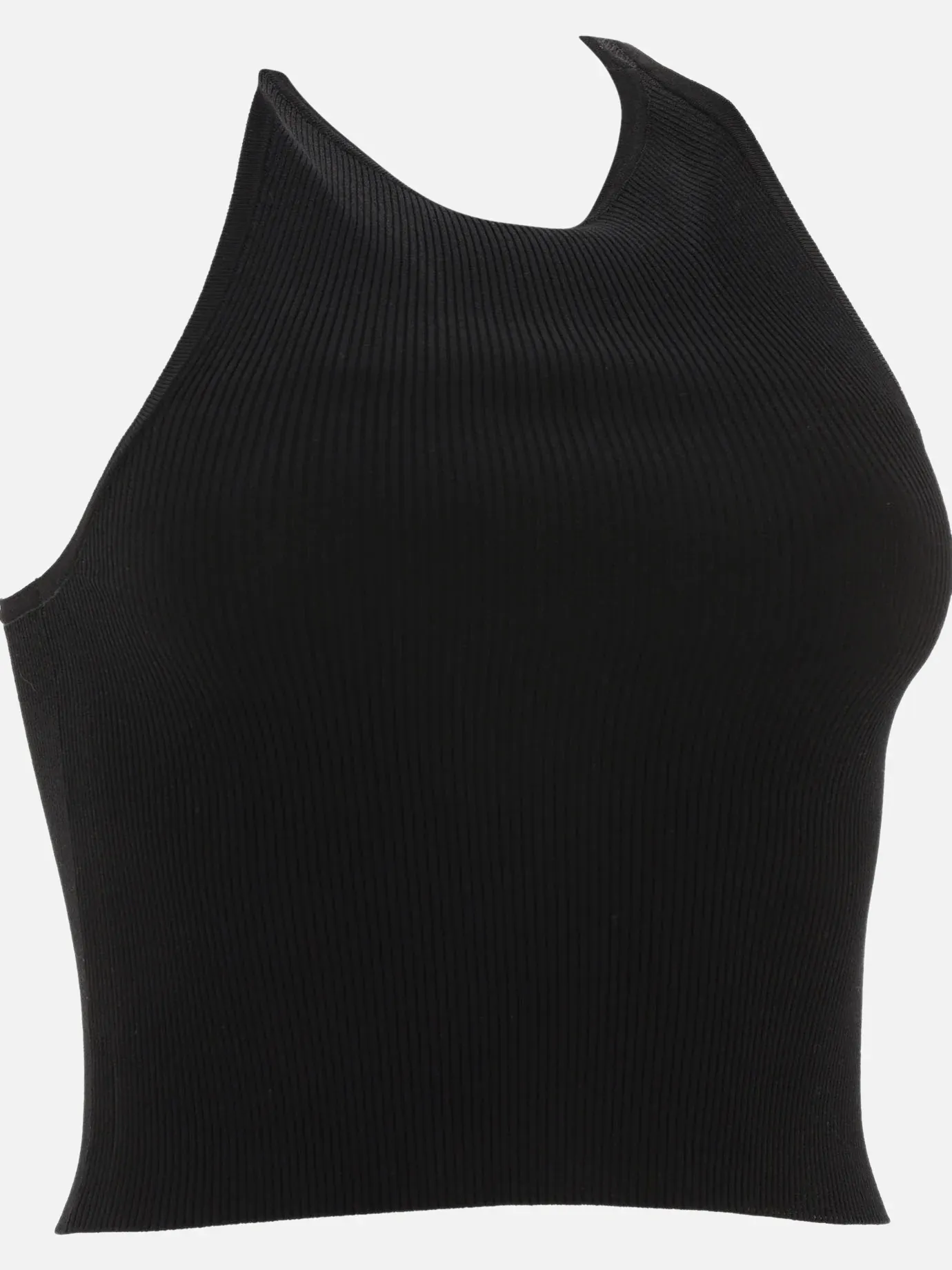 MaxMara  |Crew Neck Plain Cotton Cropped Tops Tanks & Camisoles