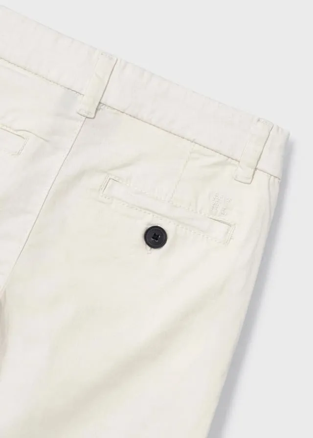 Mayoral Basic twill chino shorts for boy - Natural