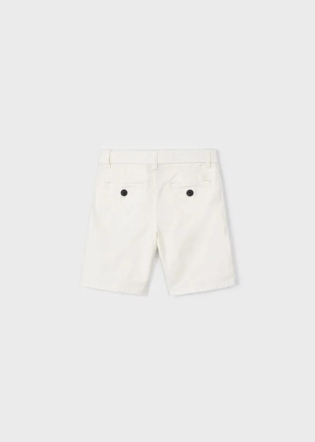 Mayoral Basic twill chino shorts for boy - Natural