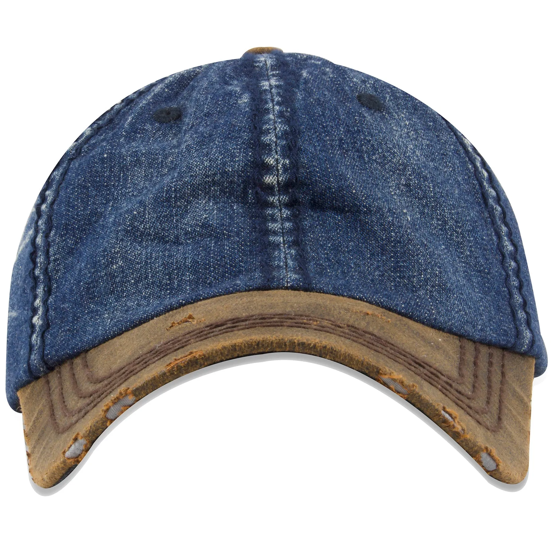 Medium Denim Washed Pigment Distressed Dad Hat