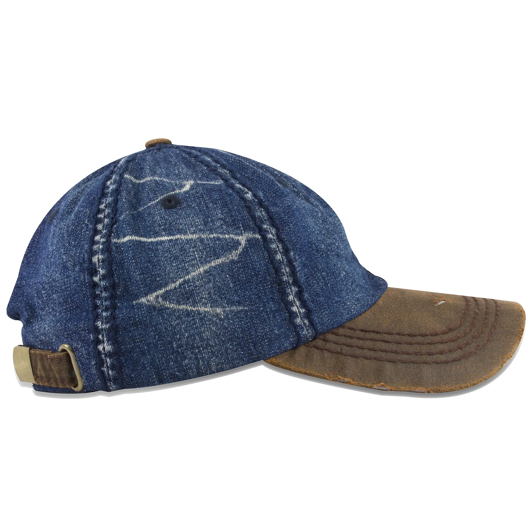 Medium Denim Washed Pigment Distressed Dad Hat