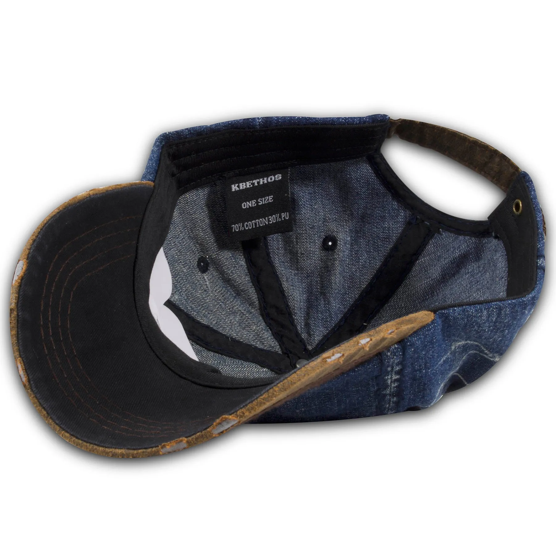 Medium Denim Washed Pigment Distressed Dad Hat