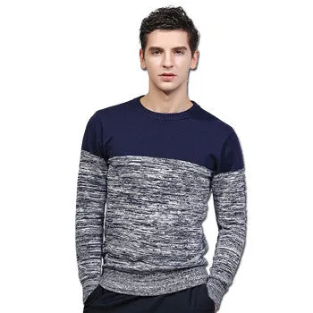 Men Sweaters and Pullovers Menswear Hombre Men's Casual Slim Fit Long Sleeved O Neck Knitted Sweaters SM6