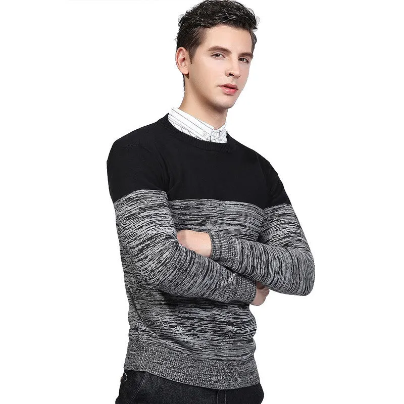 Men Sweaters and Pullovers Menswear Hombre Men's Casual Slim Fit Long Sleeved O Neck Knitted Sweaters SM6