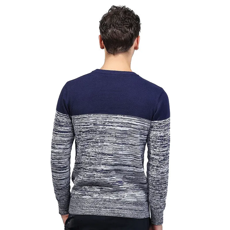 Men Sweaters and Pullovers Menswear Hombre Men's Casual Slim Fit Long Sleeved O Neck Knitted Sweaters SM6