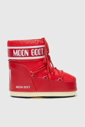 Moon Boot Icon Low Nylon Rosso Donna