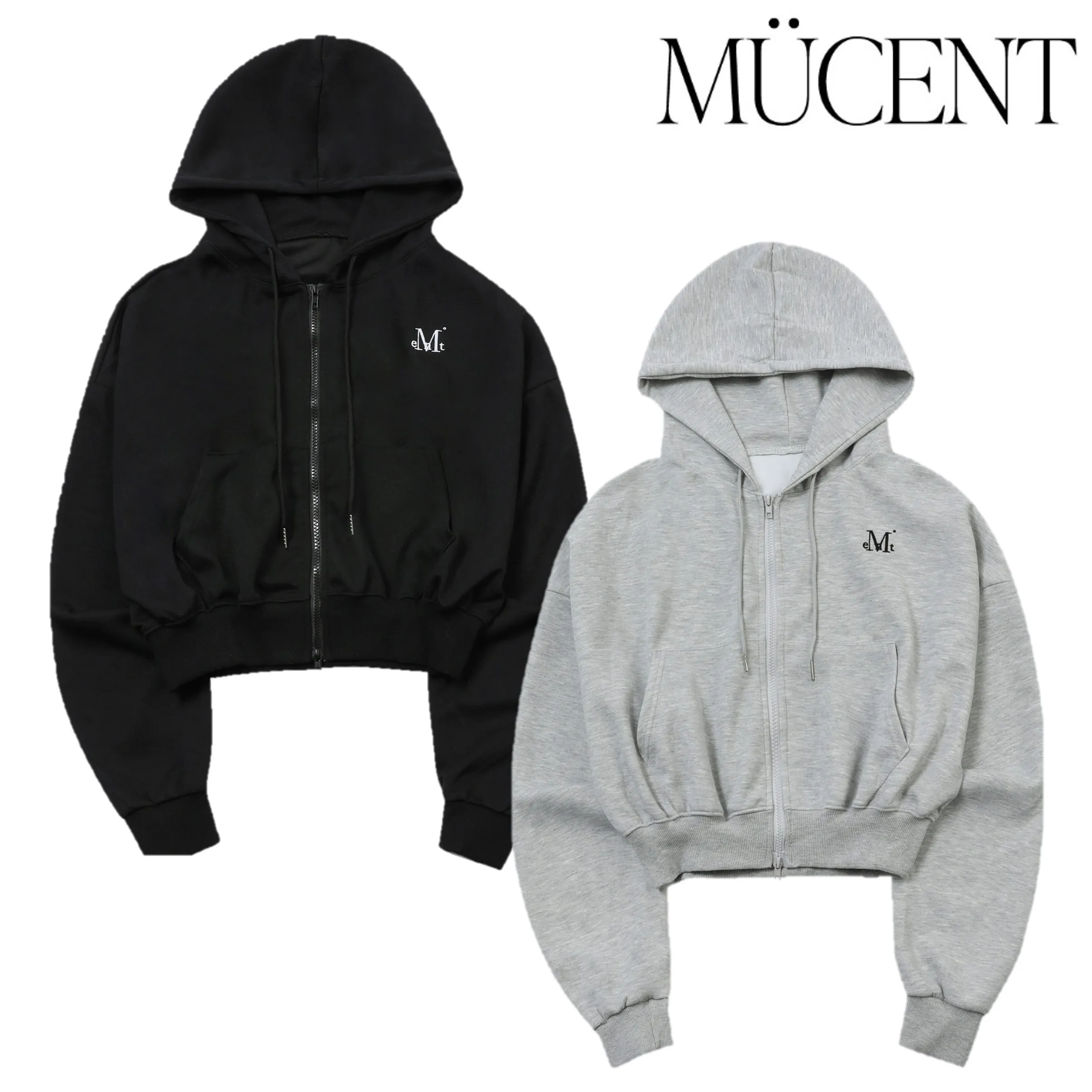 MUCENT  |Street Style Cotton Cropped Tops Hoodies & Sweatshirts