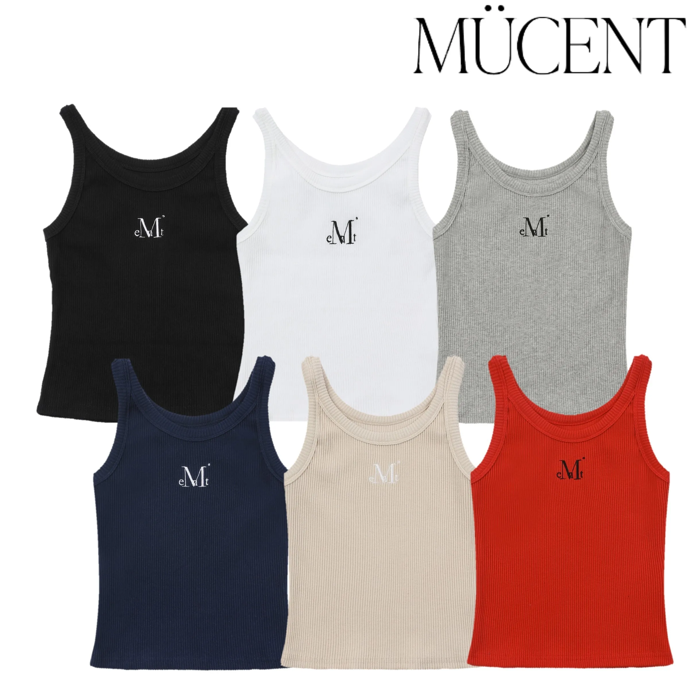 MUCENT  |Street Style Cotton Cropped Tops Tanks & Camisoles