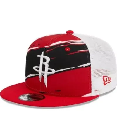 New Era Men's NBA Red/White Houston Rockets Tear Trucker 9FIFTY Adjustable Hat