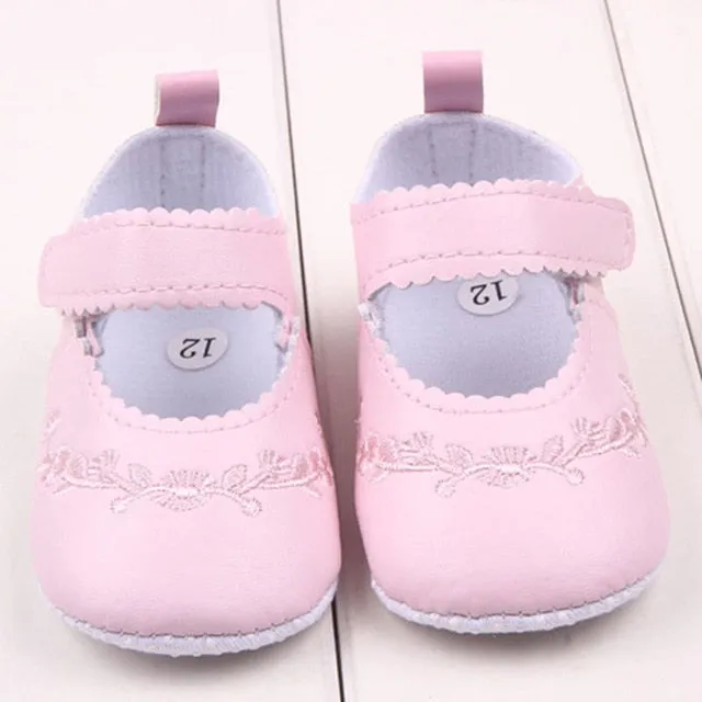 Newborn Baby Girl Shoes Prewalker First Walkers Lovely Sneakers Infant Kids Girls Princess Shoes