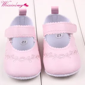 Newborn Baby Girl Shoes Prewalker First Walkers Lovely Sneakers Infant Kids Girls Princess Shoes