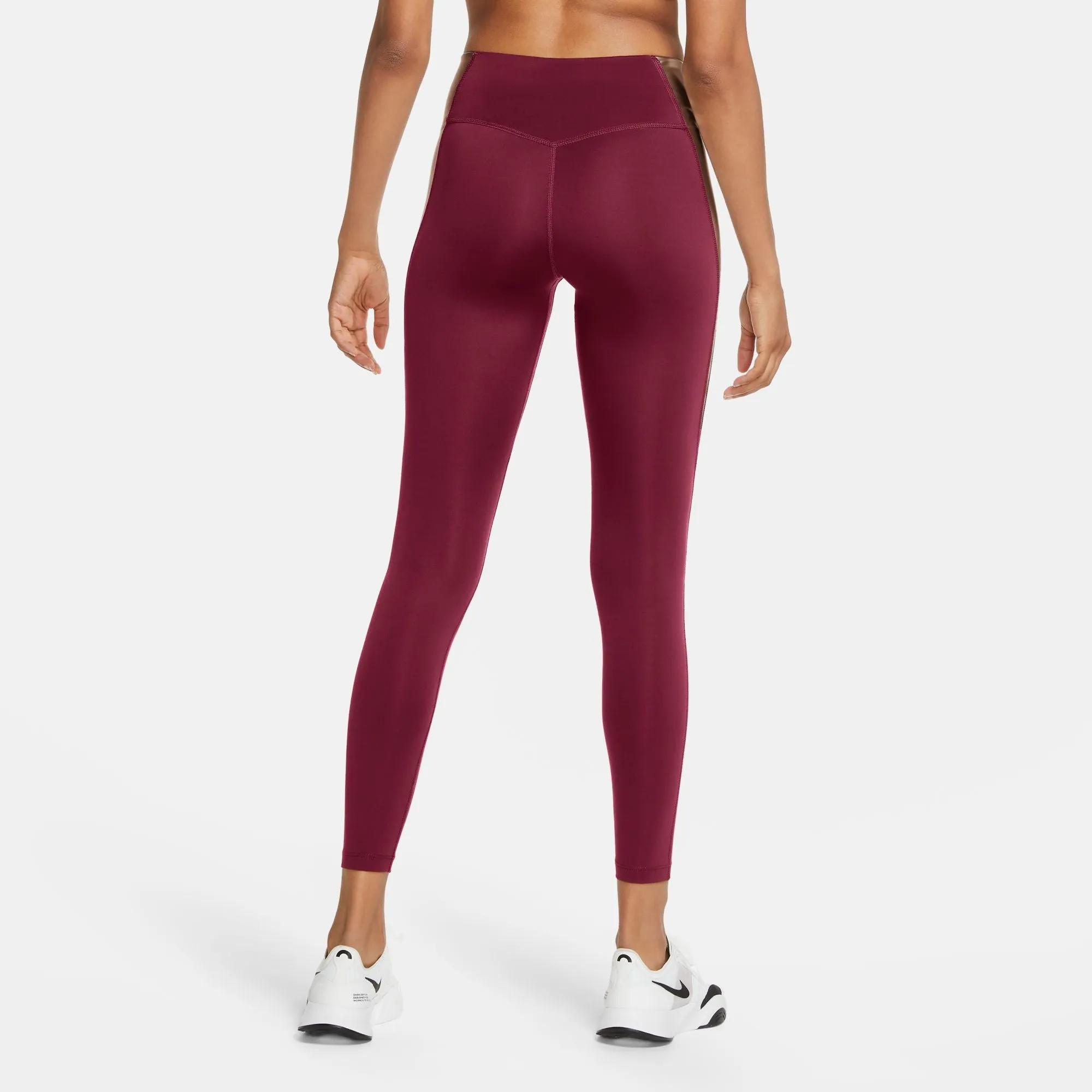 Nike Essential Colour Block Women's Tights Burgundy