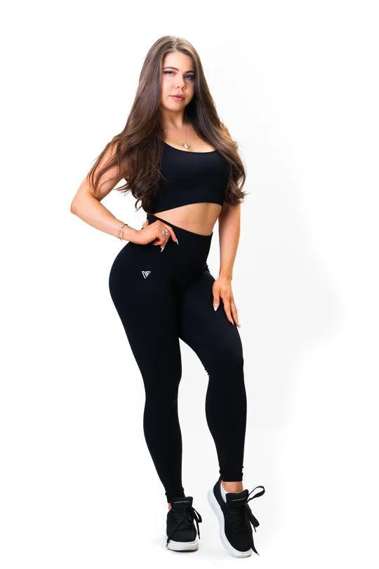 NU RIBBED-AIR LEGGINGS - Black