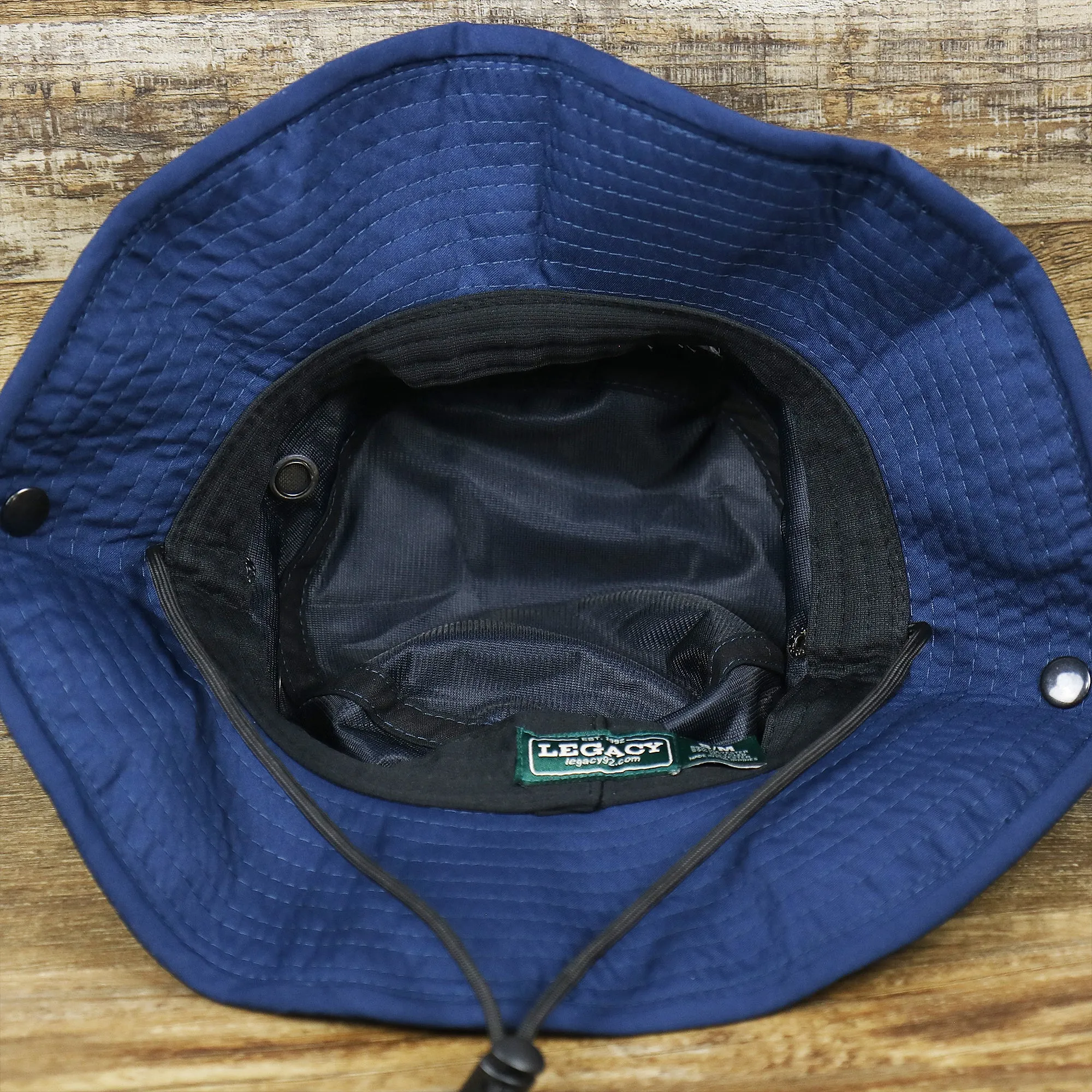 Ocean City Wordmark Parallel Oars New Jersey Bucket Hat | Navy Blue Bucket Hat