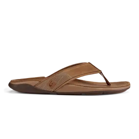 Olukai Men's Tuahine Leather Sandals - Toffee/Toffee 10465-3333