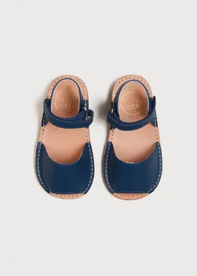 Open Toe Leather Sandals in Blue (17-30EU)