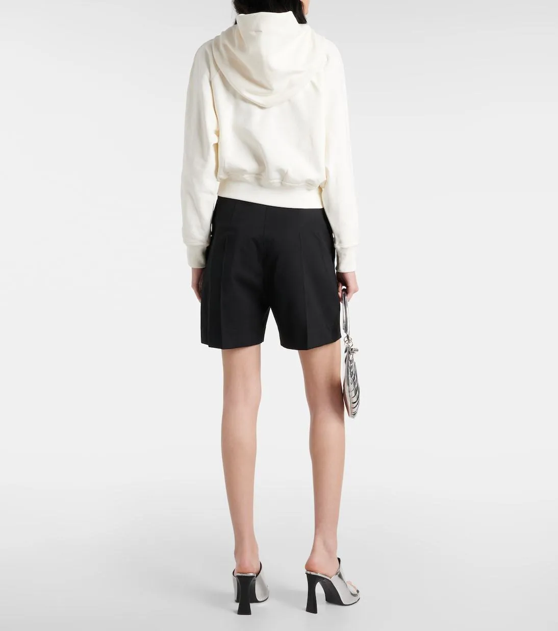 PATOU  |Long Sleeves Plain Cotton Logo Cropped Tops