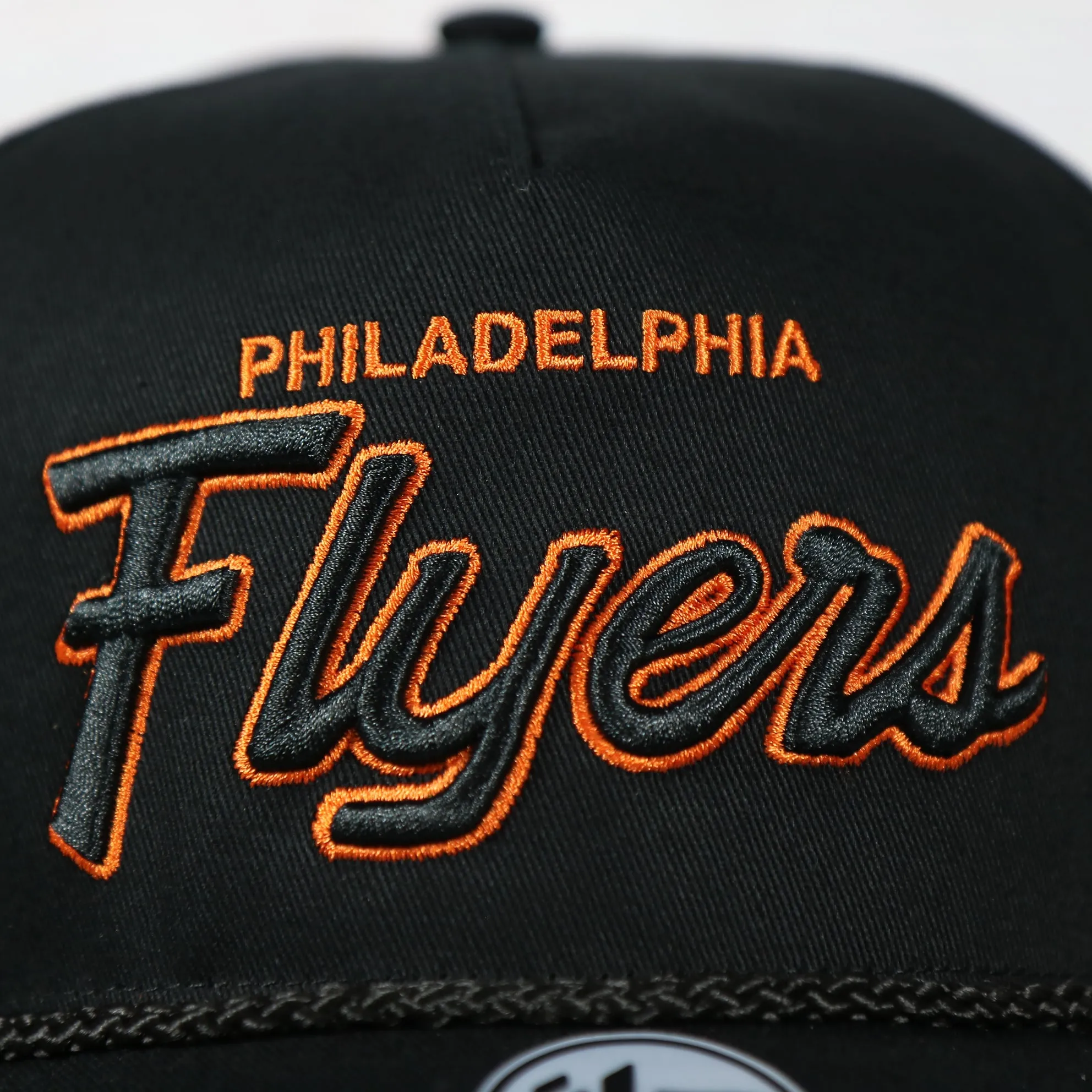 Philadelphia Flyers Black Snapback Dad Hat | Black Adjustable Baseball Cap