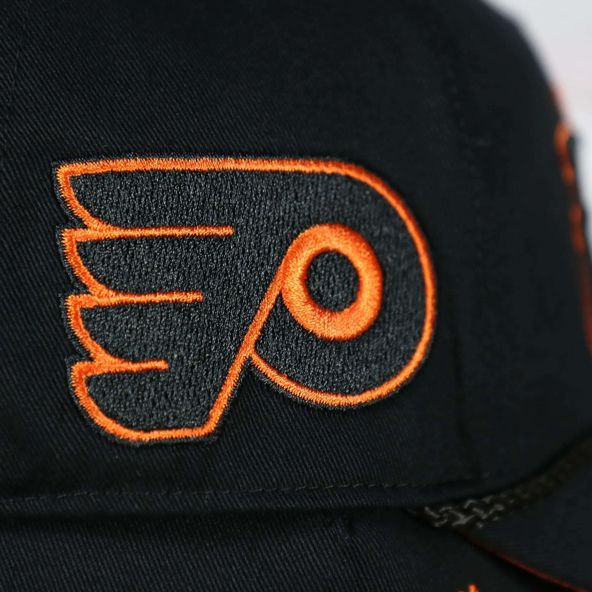 Philadelphia Flyers Black Snapback Dad Hat | Black Adjustable Baseball Cap